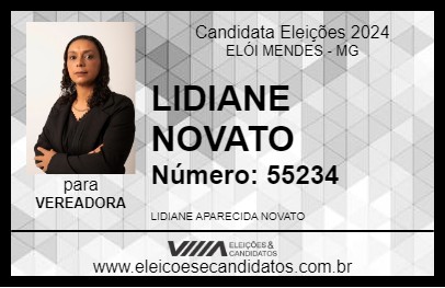 Candidato LIDIANE NOVATO 2024 - ELÓI MENDES - Eleições