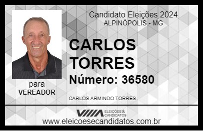 Candidato CARLOS TORRES 2024 - ALPINÓPOLIS - Eleições