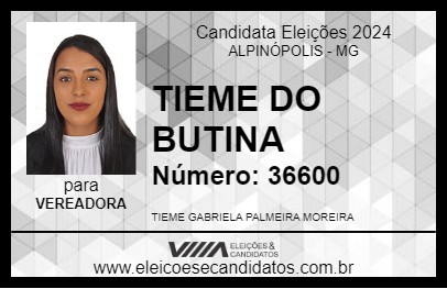 Candidato TIEME DO BUTINA 2024 - ALPINÓPOLIS - Eleições