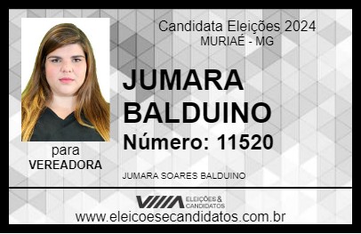 Candidato JUMARA BALDUINO 2024 - MURIAÉ - Eleições