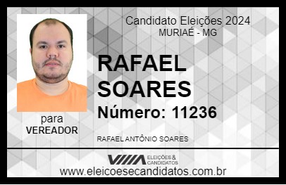 Candidato RAFAEL SOARES 2024 - MURIAÉ - Eleições