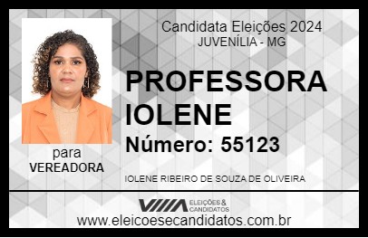 Candidato PROFESSORA IOLENE 2024 - JUVENÍLIA - Eleições