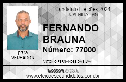 Candidato FERNANDO BRAUNA 2024 - JUVENÍLIA - Eleições