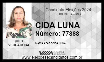 Candidato CIDA LUNA 2024 - JUVENÍLIA - Eleições