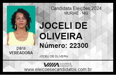 Candidato JOCELI DE OLIVEIRA 2024 - MURIAÉ - Eleições