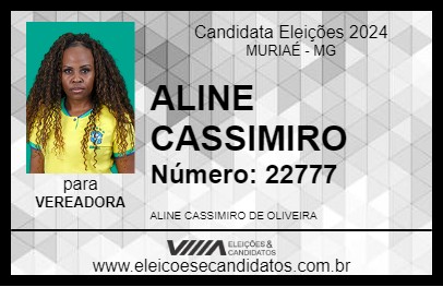 Candidato ALINE CASSIMIRO 2024 - MURIAÉ - Eleições