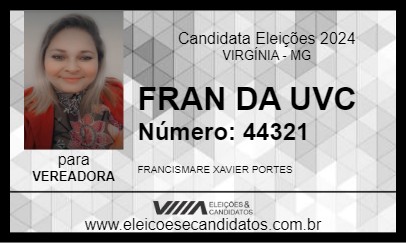 Candidato FRAN DA UVC 2024 - VIRGÍNIA - Eleições