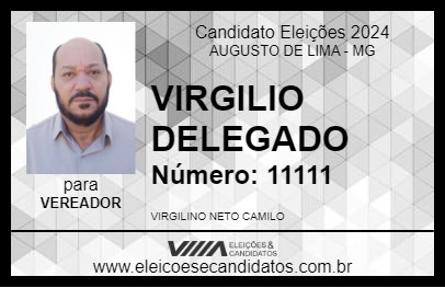 Candidato VIRGILIO DELEGADO 2024 - AUGUSTO DE LIMA - Eleições