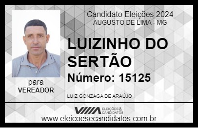 Candidato LUIZINHO DO SERTÃO 2024 - AUGUSTO DE LIMA - Eleições