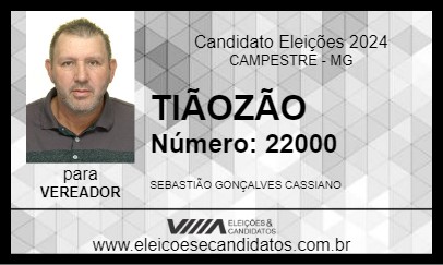 Candidato TIÃOZÃO 2024 - CAMPESTRE - Eleições