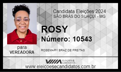 Candidato ROSY 2024 - SÃO BRÁS DO SUAÇUÍ - Eleições