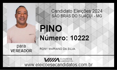 Candidato PINO 2024 - SÃO BRÁS DO SUAÇUÍ - Eleições