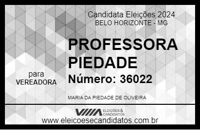 Candidato PROFESSORA PIEDADE 2024 - BELO HORIZONTE - Eleições