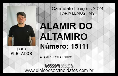 Candidato ALAMIR DO ALTAMIRO 2024 - FARIA LEMOS - Eleições