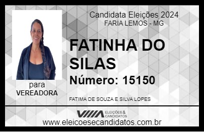 Candidato FATINHA DO SILAS 2024 - FARIA LEMOS - Eleições