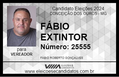 Candidato FÁBIO EXTINTOR 2024 - CONCEIÇÃO DOS OUROS - Eleições