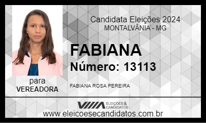 Candidato FABIANA 2024 - MONTALVÂNIA - Eleições