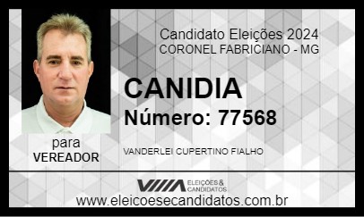 Candidato CANIDIA 2024 - CORONEL FABRICIANO - Eleições