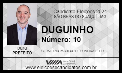 Candidato DUGUINHO 2024 - SÃO BRÁS DO SUAÇUÍ - Eleições