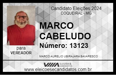 Candidato MARCO CABELUDO 2024 - COQUEIRAL - Eleições