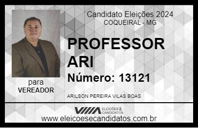 Candidato PROFESSOR ARI 2024 - COQUEIRAL - Eleições