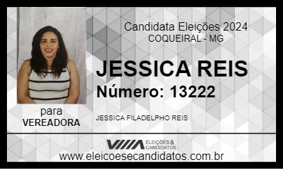 Candidato JESSICA REIS 2024 - COQUEIRAL - Eleições