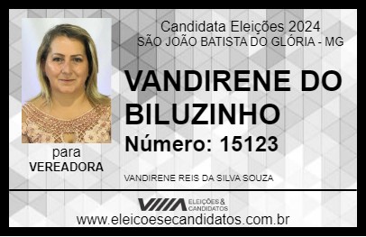 Candidato VANDIRENE DO BILUZINHO 2024 - SÃO JOÃO BATISTA DO GLÓRIA - Eleições