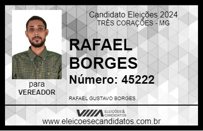 Candidato RAFAEL BORGES 2024 - TRÊS CORAÇÕES - Eleições