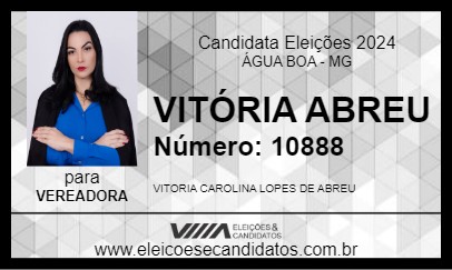 Candidato VITÓRIA ABREU 2024 - ÁGUA BOA - Eleições