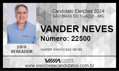 Candidato VANDER NEVES 2024 - SÃO BRÁS DO SUAÇUÍ - Eleições