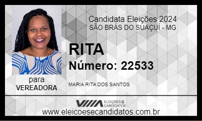 Candidato RITA 2024 - SÃO BRÁS DO SUAÇUÍ - Eleições