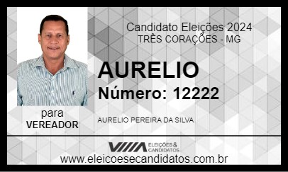 Candidato AURELIO  2024 - TRÊS CORAÇÕES - Eleições