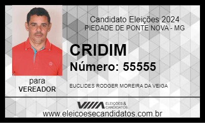 Candidato CRIDIM 2024 - PIEDADE DE PONTE NOVA - Eleições