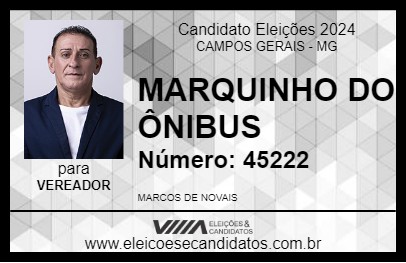 Candidato MARQUINHO DO ÔNIBUS 2024 - CAMPOS GERAIS - Eleições