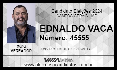 Candidato EDNALDO VACA 2024 - CAMPOS GERAIS - Eleições