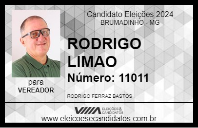 Candidato RODRIGO LIMAO 2024 - BRUMADINHO - Eleições