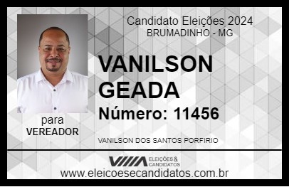 Candidato VANILSON GEADA 2024 - BRUMADINHO - Eleições