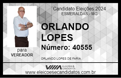 Candidato ORLANDO LOPES 2024 - ESMERALDAS - Eleições