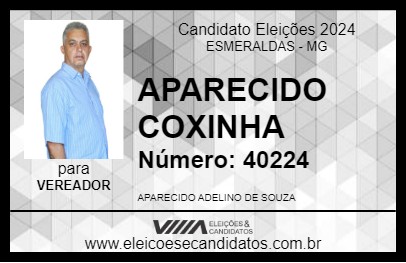 Candidato APARECIDO COXINHA 2024 - ESMERALDAS - Eleições