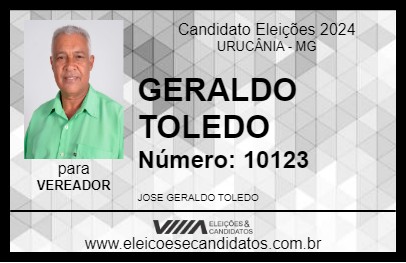 Candidato GERALDO TOLEDO 2024 - URUCÂNIA - Eleições