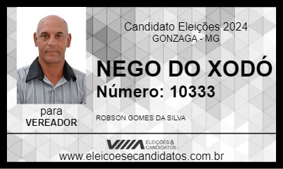 Candidato NEGO DO XODÓ 2024 - GONZAGA - Eleições