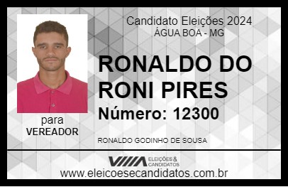 Candidato RONALDO DO RONI PIRES 2024 - ÁGUA BOA - Eleições