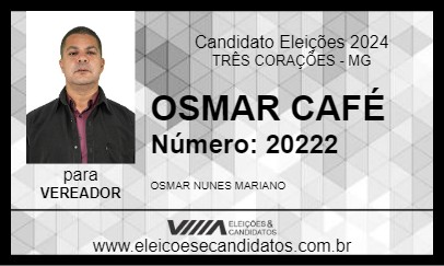 Candidato OSMAR CAFÉ 2024 - TRÊS CORAÇÕES - Eleições