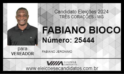 Candidato FABIANO BIOCO 2024 - TRÊS CORAÇÕES - Eleições