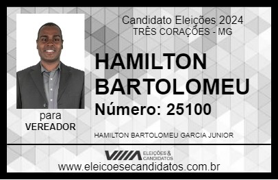 Candidato HAMILTON BARTOLOMEU 2024 - TRÊS CORAÇÕES - Eleições