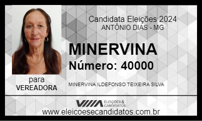 Candidato MINERVINA 2024 - ANTÔNIO DIAS - Eleições