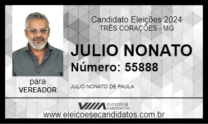 Candidato JULIO NONATO 2024 - TRÊS CORAÇÕES - Eleições