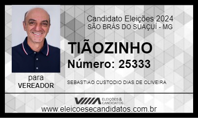 Candidato TIÃOZINHO 2024 - SÃO BRÁS DO SUAÇUÍ - Eleições