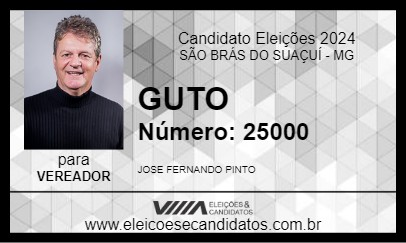 Candidato GUTO 2024 - SÃO BRÁS DO SUAÇUÍ - Eleições