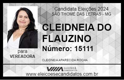 Candidato CLEIDNEIA DO FLAUZINO 2024 - SÃO THOMÉ DAS LETRAS - Eleições